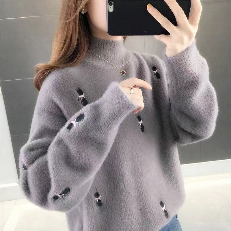 Waterproof Mink Velvet High Sense Women's Sweater Autumn And Winter New