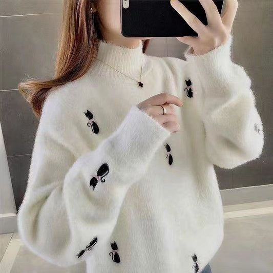 Waterproof Mink Velvet High Sense Women's Sweater Autumn And Winter New